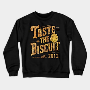 Distressed effect taste the biscuit Crewneck Sweatshirt